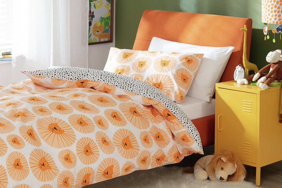 Habitat Kids' lion face bedding set.